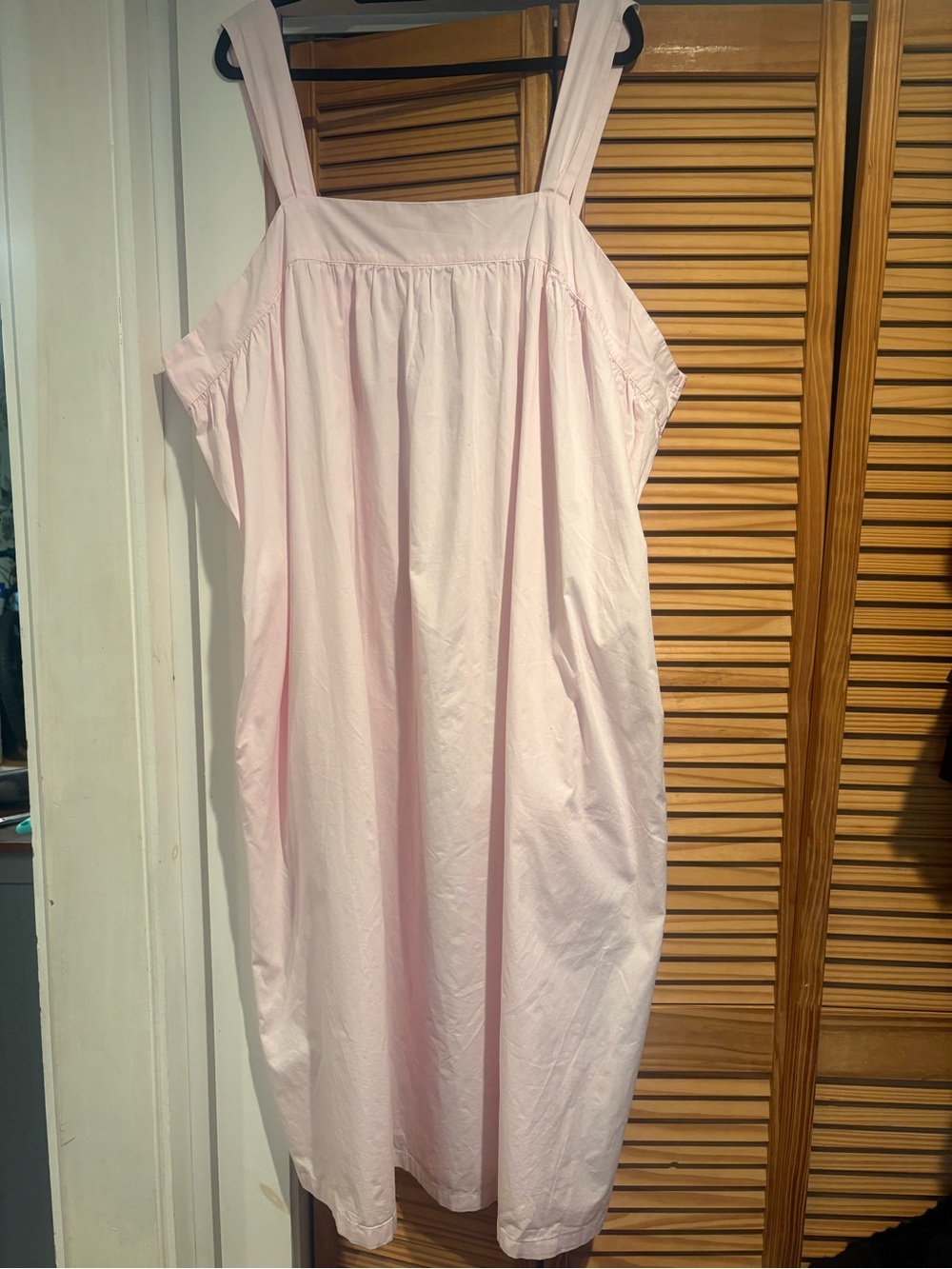 The Vermont Country Store Pink Cotton Broadcloth Tank Nightgown Muumuu Dress 3X